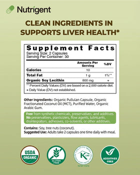 Nutrigent lécithine de soja dans une main