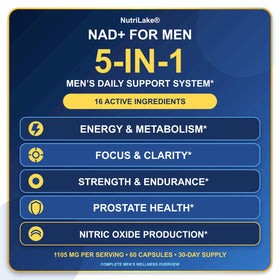 NUTRILAKE Complément NAD+ 60 Capsules emballage