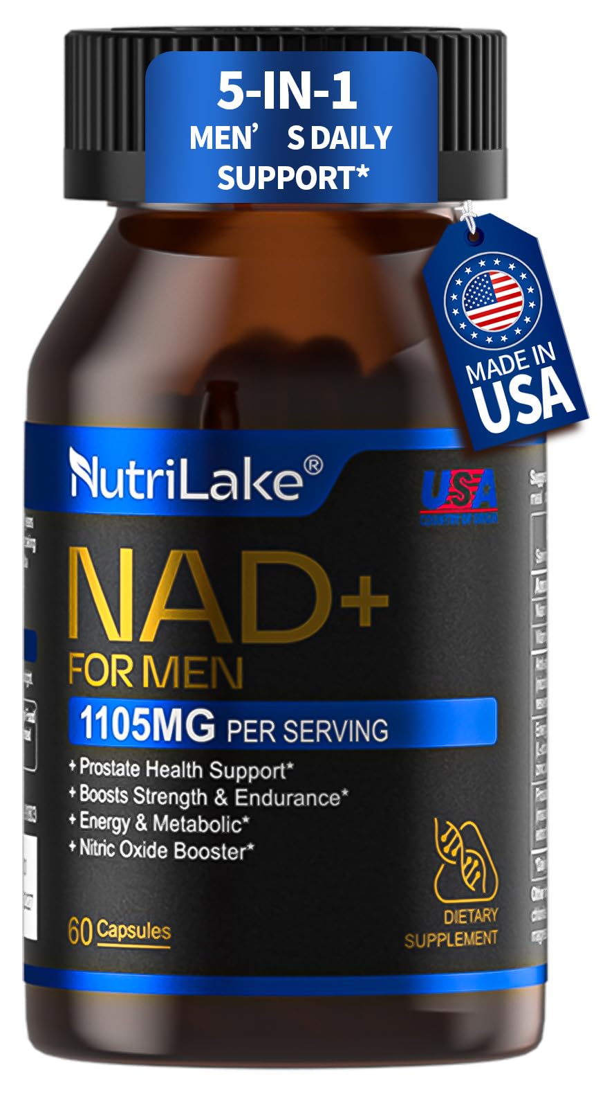 NUTRILAKE Complément NAD+ 60 Capsules vue de face