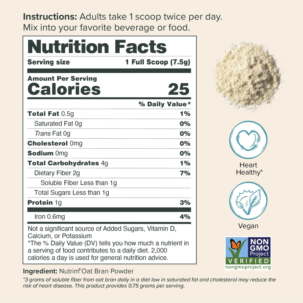 NUTRIM Poudre de Son d'Avoine 240g en utilisation dans un smoothie