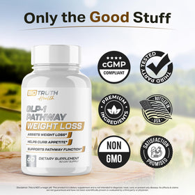 Nutrimend IQ GLP-1 BioTruth Health capsules dans un verre d'eau