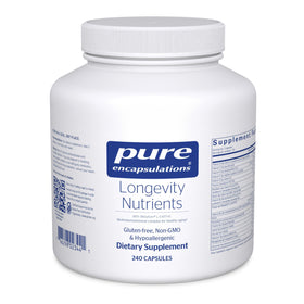 Nutriments Longévité Pure Encapsulations 240 capsules vue avant