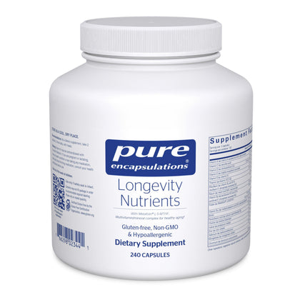 Nutriments Longévité Pure Encapsulations 240 capsules vue avant
