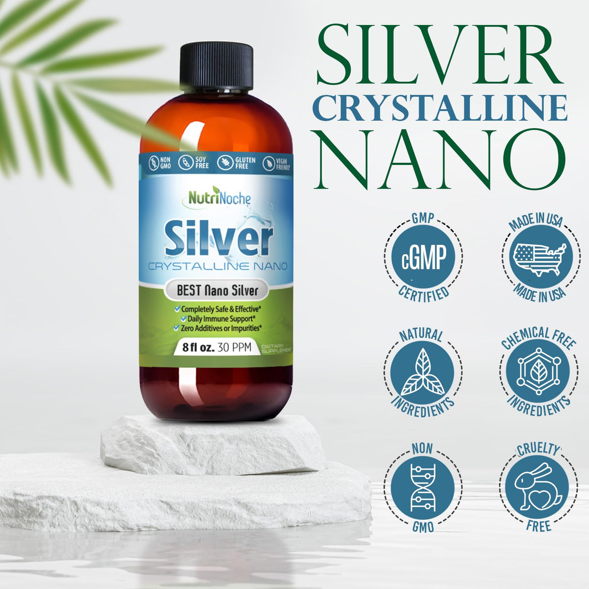 NutriNoche Argent Colloïdal 240 ml côté