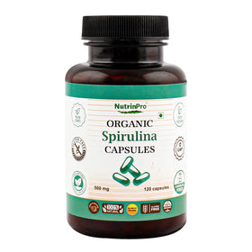 NUTRINPRO capsules de spiruline bio 120 comprimés vue de face