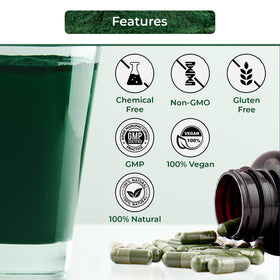 NUTRINPRO capsules de spiruline bio sur une table