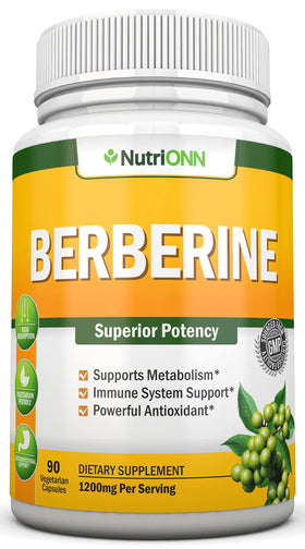 NutriONN Berberine 1200mg 90 capsules végétales vue de face