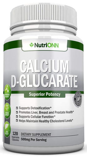 NutriONN Calcium D-Glucarate 500mg 120 capsules végétales vue de face