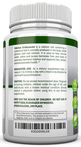 NutriONN Calcium D-Glucarate 500mg capsules végétales ouvertes