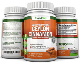 NutriONN Cannelle de Ceylan Bio 1200 mg gélules avec ingrédients