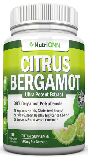 NutriONN Citrus Bergamot 500 mg gélules végétariennes, vue de face