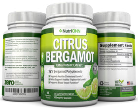 NutriONN Citrus Bergamot avec fruits de bergamote en arrière-plan