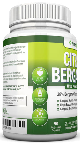 NutriONN Citrus Bergamot, vue de l'arrière de la bouteille