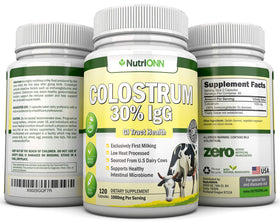 NutriONN Colostrum 1000mg, capsules à l'intérieur du flacon