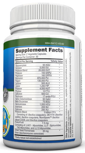 NutriONN Complément Alimentaire 4-en-1 Probiotiques Prébiotiques Enzymes packaging