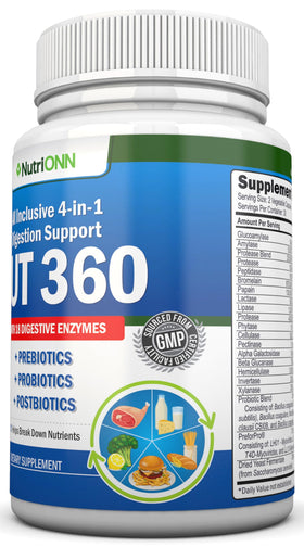 NutriONN Complément Alimentaire 4-en-1 Probiotiques Prébiotiques Enzymes utilisation