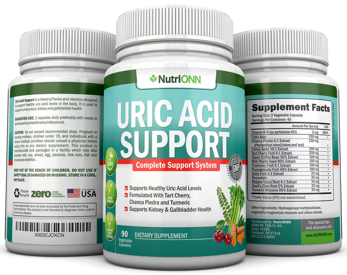 NutriONN Flush Acide Urique 100g avec ingrédients en gros plan