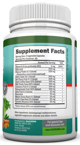 NutriONN Flush Acide Urique 100g sur fond blanc