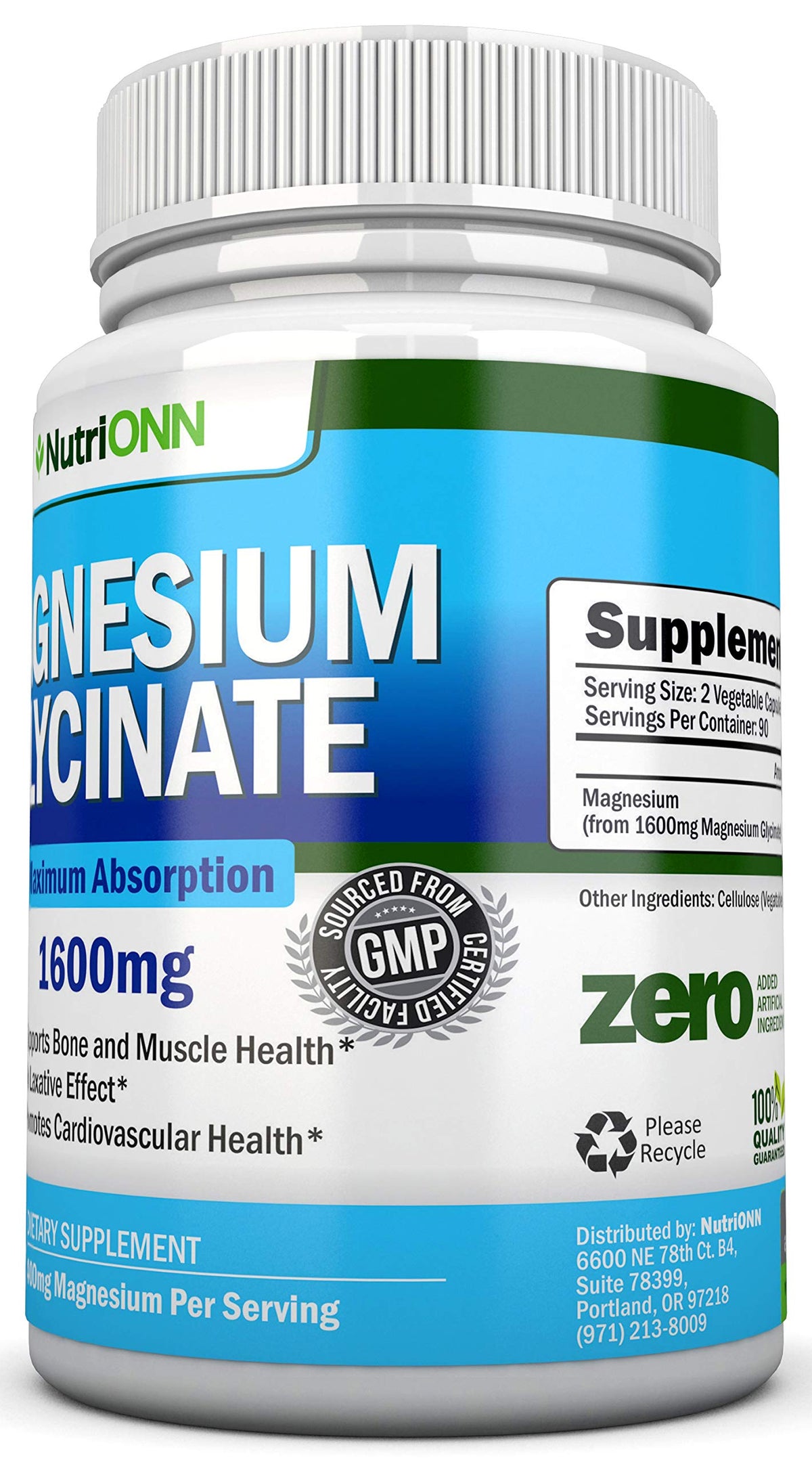NutriONN Glycinate de Magnésium 180 capsules dans un environnement naturel