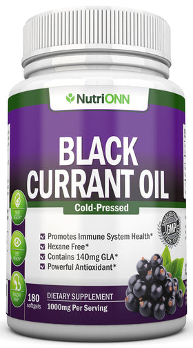 NutriONN Huile de Cassis 1000 mg 180 gélules molles vue de face