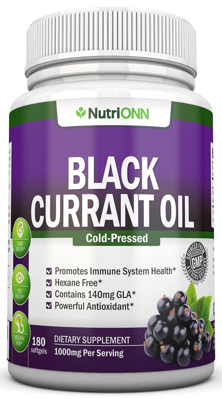 NutriONN Huile de Cassis 1000 mg 180 gélules molles vue de face
