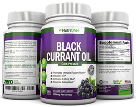 NutriONN Huile de Cassis 1000 mg gélules molles en gros plan