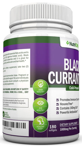 NutriONN Huile de Cassis 1000 mg gélules molles ouvertes