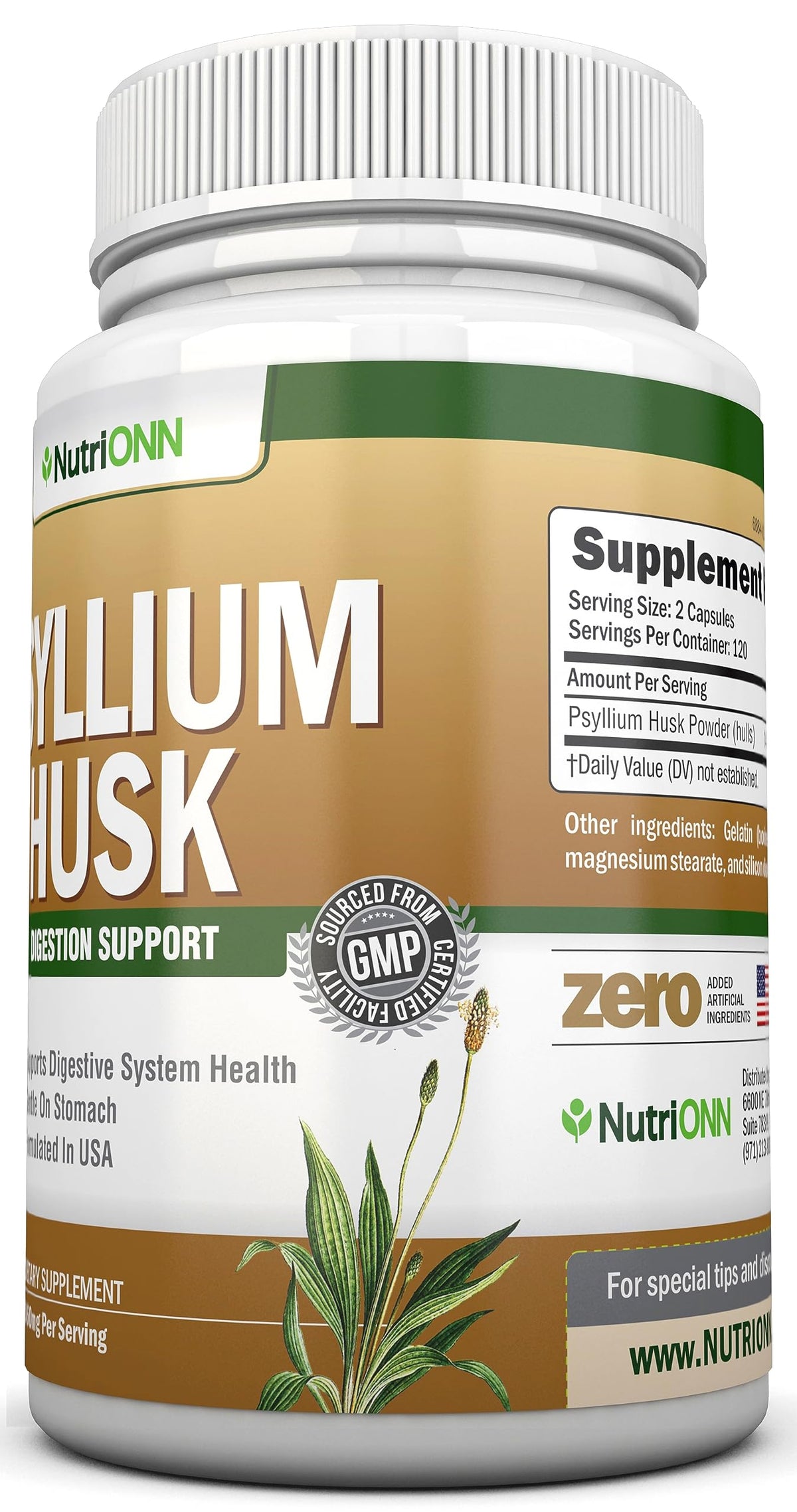 NutriONN Psyllium Husk Capsules 1450mg en utilisation