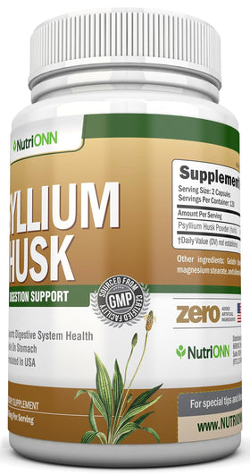 NutriONN Psyllium Husk Capsules 1450mg en utilisation