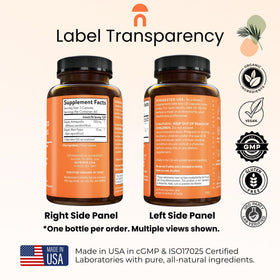 NutriRise Ashwagandha Bio 1300mg capsules side view