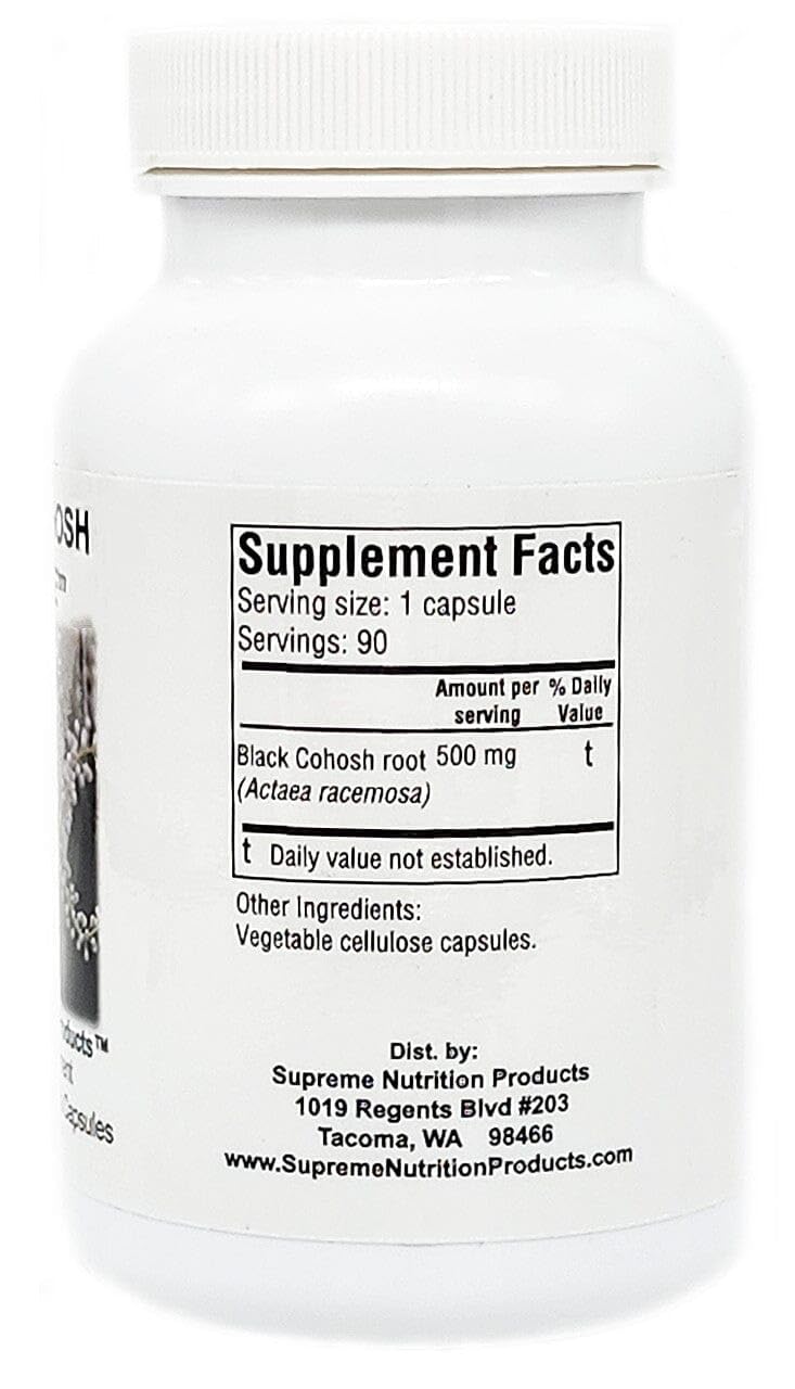 Nutrition Black Cohosh 90 capsules side view