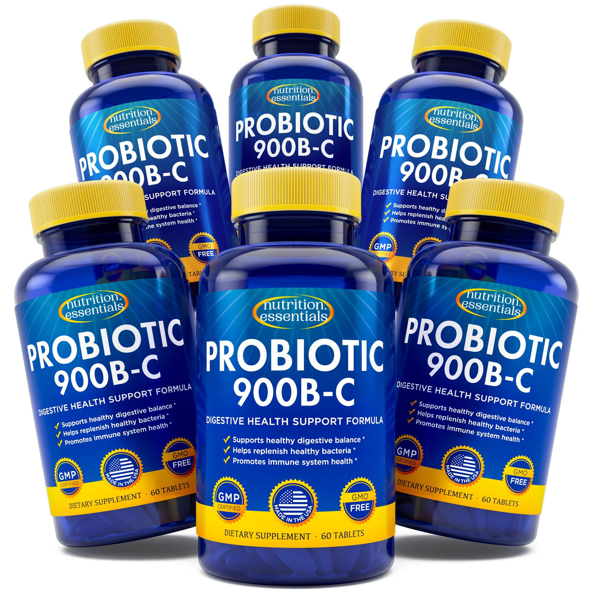 Nutrition Essentials Probiotiques 60 comprimés vue de face