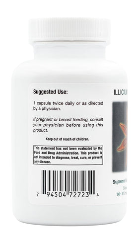 Nutrition Illicium 90 gélules végétariennes avec gélule ouverte