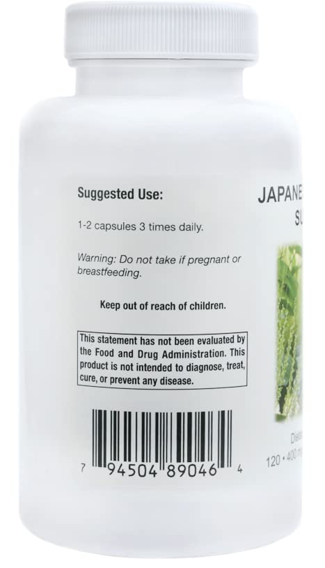 Nutrition Knotweed Japonais, vue arrière de l'emballage