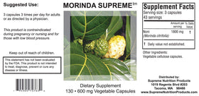 Nutrition Morinda Noni capsules 130 pièces emballage