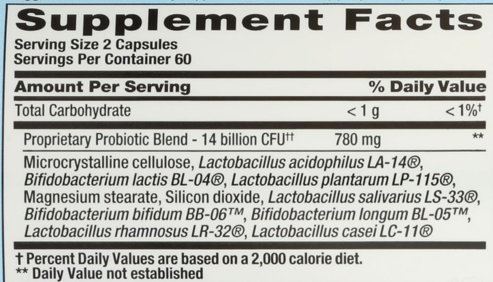 Nutrition Now PB8 Probiotique avec étiquette visible