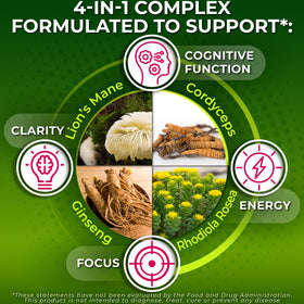 Nutrition Restore capsules de champignon Lion's Mane 700mg avec ingrédients
