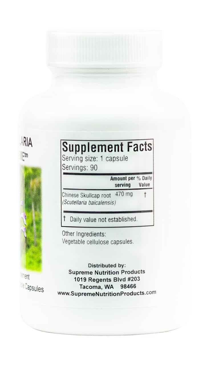 Nutrition Scutellaria capsules avec étiquette et informations