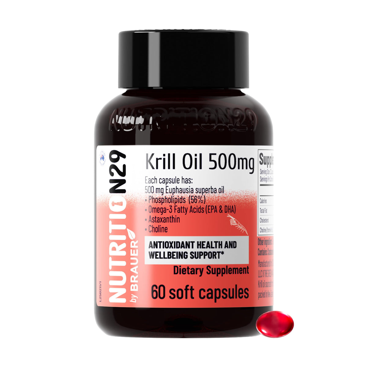 NUTRITION29 Huile de Krill Antarctique 500mg gélules vue avant