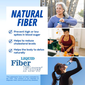 Nutritional Designs Complément Alimentaire Liquide de Fibres en utilisation avec une boisson