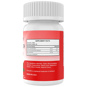 NutritiPure comprimés de fer 18 mg avec Vitamine C, ingrédients naturels