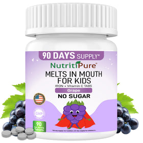 NutritiPure Fer 9mg arôme raisin comprimés avant