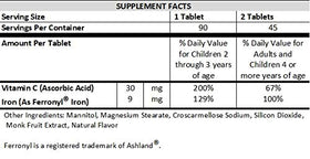 NutritiPure Fer 9mg avec vitamine C pour enfants