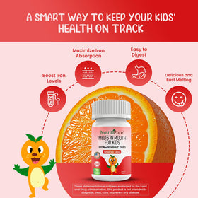 NutritiPure Fer comprimés avec vitamine C et fruit de moine