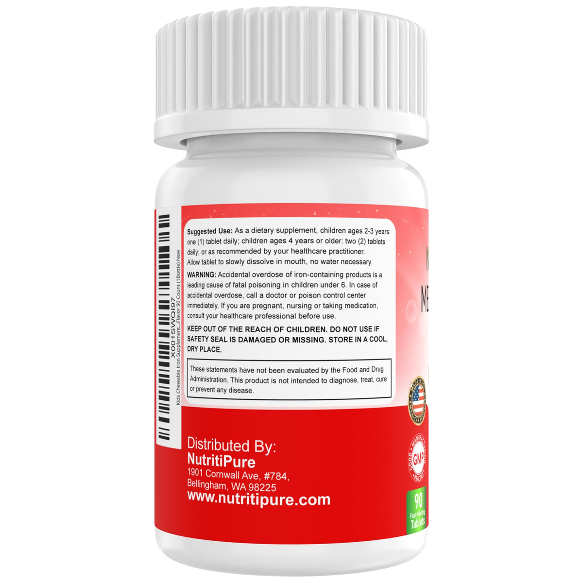 NutritiPure Fer comprimés montrant la texture douce