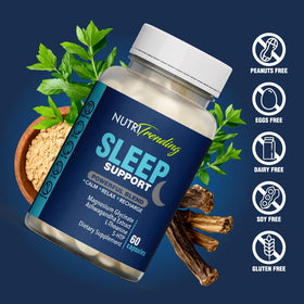 NUTRITRENDING Complément Alimentaire Sommeil 60 Capsules avec étiquette