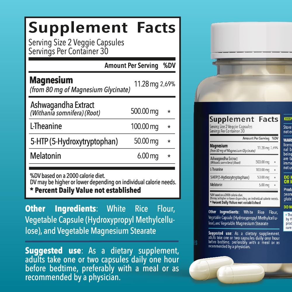 NUTRITRENDING Complément Alimentaire Sommeil 60 Capsules vue arrière