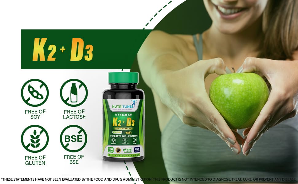 Nutritunes D3 K2 flacon ouvert montrant les gélules