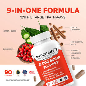 Nutritunes NutriSulin capsules avec verre d'eau