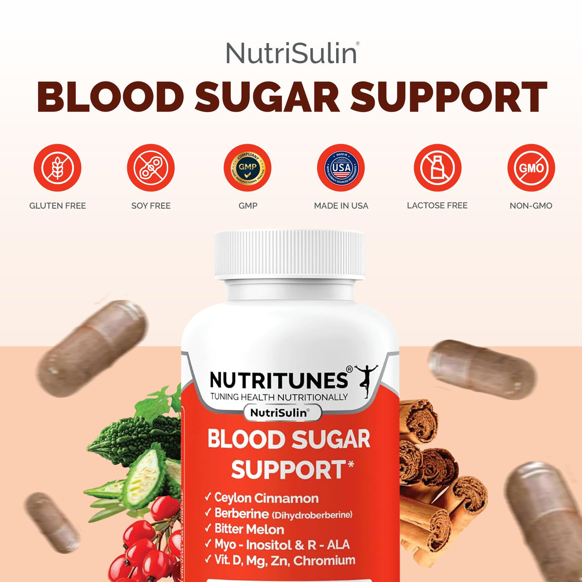 Nutritunes NutriSulin ingrédients clés listés